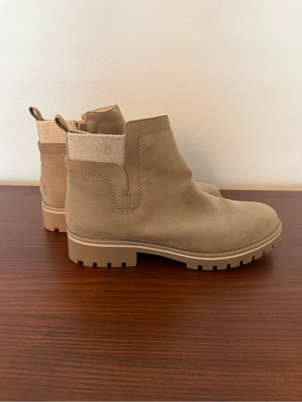 Women's Ankle Boots in Beige - Classic Chelsea Style